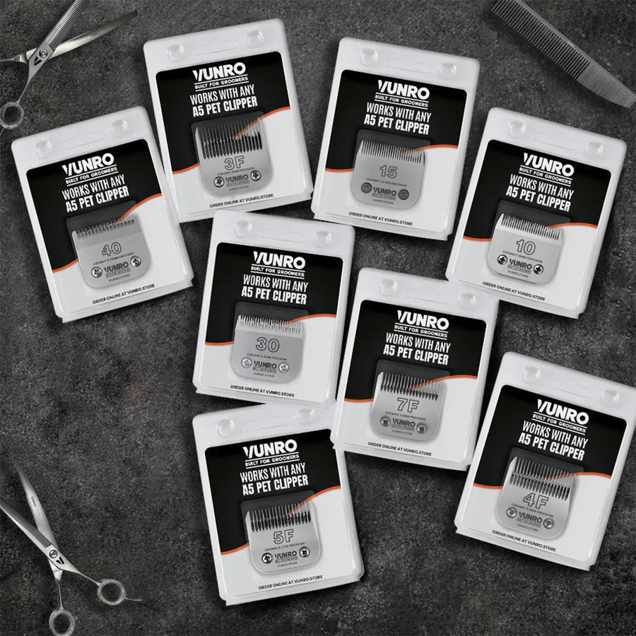 Full Set of Ceramic Clipper Blades with IvoryEdge Cutters