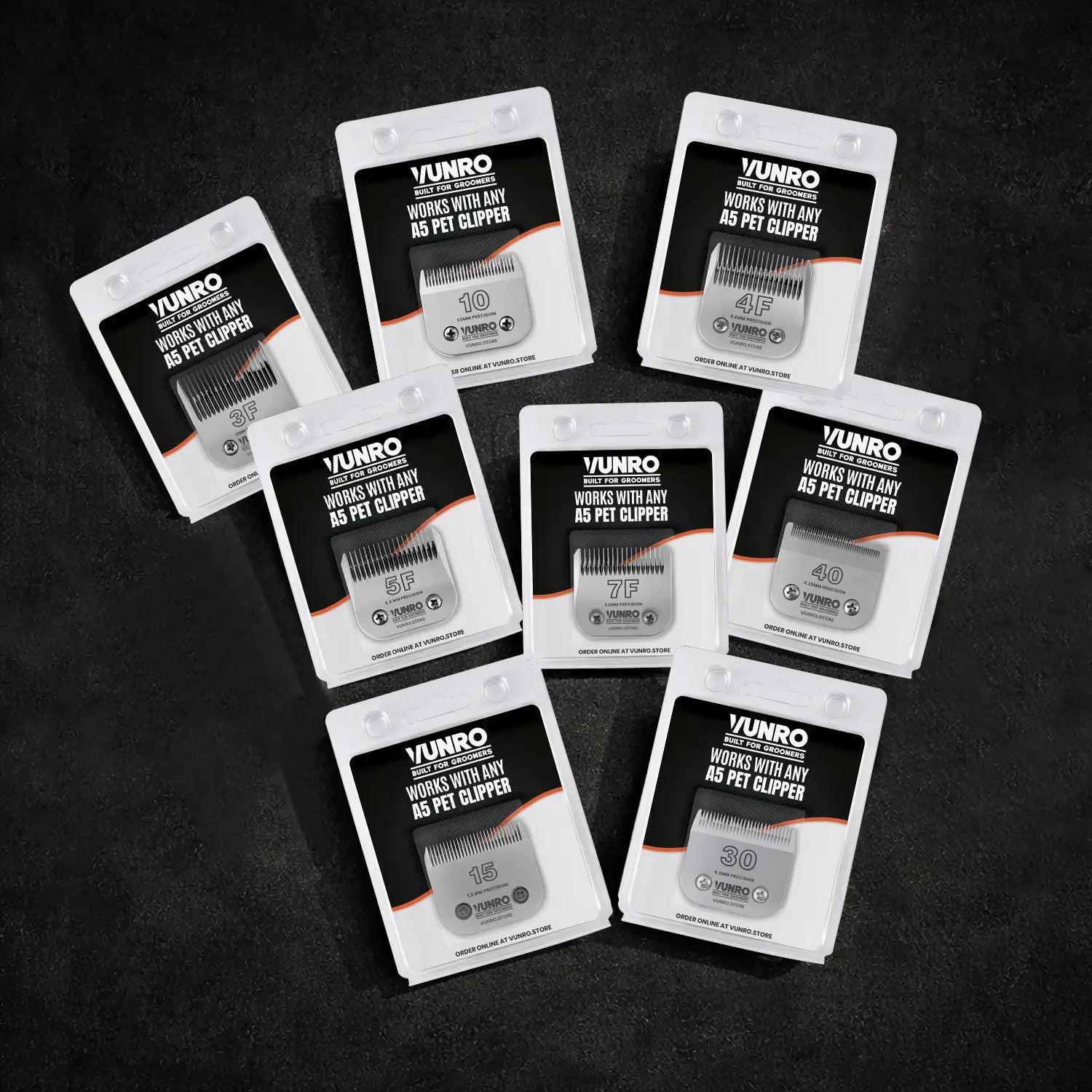 Full Set of High Carbon Stainless Steel Clipper Blades